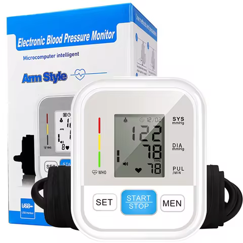 Digital Arm Blood Pressure Test Kit Cuff Sensor Monitor BP Automatic Pressure Tonometer Tensiometer 