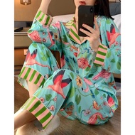 Ruyu Deshui Ice Silk Pajamas - Elegant Traditional Style Women's Homewear Suit