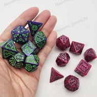Halloween Elements Dice Unique Holiday Pattern Multi-faceted Set Dungeons and Dragons Board Game For