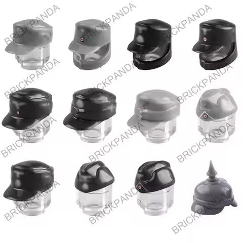 WW2 Germany Army Soldier Figures M43 Mountain Cap Building Blocks WW1 German Infantry M1915 Pickelha