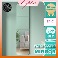 EPIC Home DIY HD Mirror Wall Sticker Full Body Mirror Stitching Mirror Self Adhesive Mirror