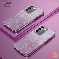 Phone Case Reno10 5G Reno 10 Pro 5G Fashionable high-end electroplated transparent case, shock-absorbing TPU silicone phone case