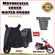 ◿ ∈ EURO RAPIDO 110 | Waterproof Sunproof Motorcycle Cover Outdoor Motorbike Rain Cover | COD