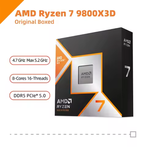 Brand New Ryzen 7 9800X3D CPU for B850 B650 B650E X670E 4.7GHz up to 5.2GHz 8-Cores 16-Threads AM5 R
