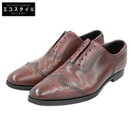 รองเท้า Crockett&Jones รุ่นพิเศษ 8956 LINDSEY เซมิโบรค วิงทิป สีเบอร์กันดี ไซส์ 8 1/2E【สินค้ามือสอง】