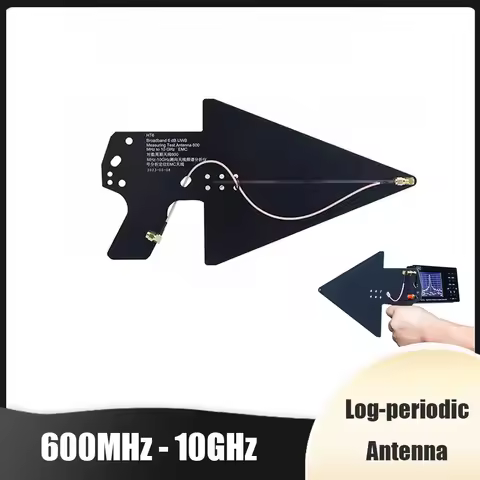 HT6 Log Periodic Antenna 600M-10G,EMI EMC Antenna,2/3/4G Wi-Fi UWB Broadband Direction Antenna for S