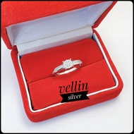 Silver Ring Authentic 925Wanita with White Gold Plating - 925 Silver Ring