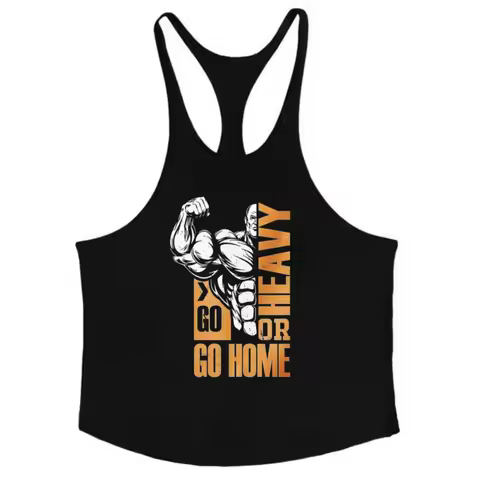 Men's Motivational Print Muscle Fitness Training Vest - Exclusive Trendy Printed Sleeveless, Comfort