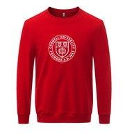 Cornell University Logo Print Crew Neck Campus Style Long Sleeve Sweatshirt 1230