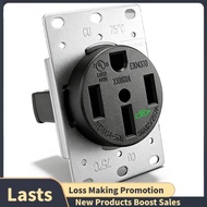 50 Amp NEMA 14-50R EV Charging Receptacle 3-Pole 4-Wire 125/250V Flush Receptacle for EV, RVS, Large