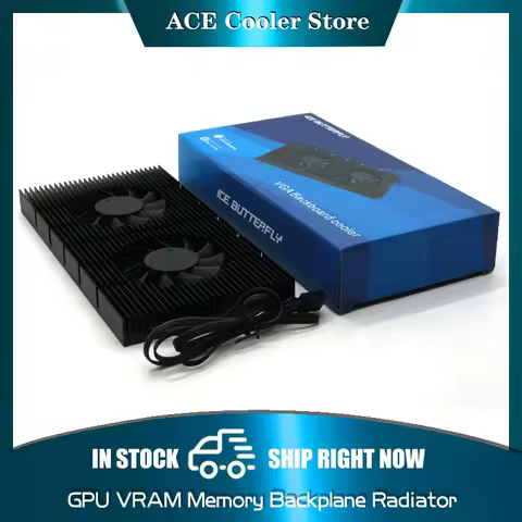 GPU Backplate Radiator For RTX3090 3080 3070 Video Card Heatsink,VGA VRAM Memory Cooler PWM Fan Kit 