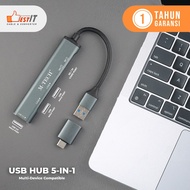 USB HUB 3.0 5 IN 1 USB, SD Card, TF Card + Type C OTG 5Gbps M-Tech