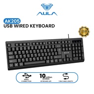 AULA AK205 Wired Keyboard for PC Laptop keyboard Kit Bundle USB Plug And Play