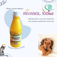 obat luka kucing - cairan antiseptik kucing anjing / pengering luka kucing rivanol 100 ml