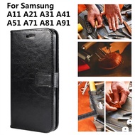 Case Stand Cover for Samsung A11 A21 A31 A41 A51 A71 A81 A91 Flip Wallet PU Leather Case for Samsung