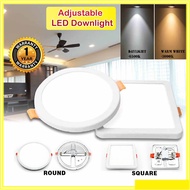 [Adjustable] LED Panel Light 8W/15W/20W Round/Square Spring-Adjustable Ceiling Downlight