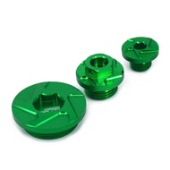 CNC 2 11 Billet Engine Timing Cover Oil Filter Plugs Bolts Set For KAWASAKI Kx250f Kxf250 KXF 250