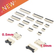 10pcs 0.5mm/1mm Pitch Under Clamshell Socket FPC FFC Flat Cable Connector 4P 5P 6P 8P 10P 12P 14P 16