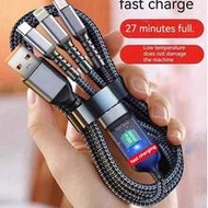 3-In-1 100W 5A Fast Charging USB To Type-C Micro Fast Charging Cable Compatible With IPhone 14 13, 3