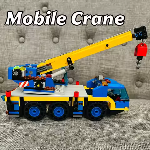 Compatible Brick Sets City Series Building Blocks Mobile Six-wheel Crane Technology Hoisting Car Chi