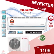 【LOWEST PRICE】Sharp 1HP 1.5HP 2HP &2.5HP J-Tech Inverter Aircond Powerful Jet Fast Cooling 5 Star