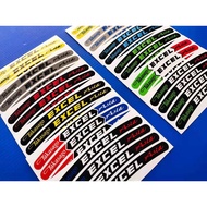 Sticker Rim Takasago Excel Sticker Rim Motor Stiker printed double layer