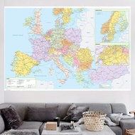 Geography Education Tools English Maps-European Maps-Route Maps,Wall Poster for Classroom,Travel Sup