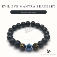black mantra and evil eye bracelet lucky charm bracelet 2025 black onyx evil eye mantra bracelet