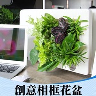 A1 - (白色一個) 創意相框花盆 植物掛畫牆 自動吸水花盆 壁掛花盆