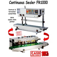 Continuous Sealing Machine FR1000 With Date Print/ Band Sealing Machine/带日期打印的连续封口机/ 立式封口机,
