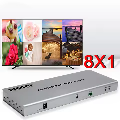 4K HDMI 8x1 Multi-viewer 8 In 1 Out HDMI multiviewer Seamless Switcher 8 picture HDMI Multiviewer 1 