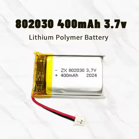 Lipo 802030 Polymer Battery 3.7V 400mAh Li-Po Rechargeable Lithium Batteries for LED Lights Beauty I