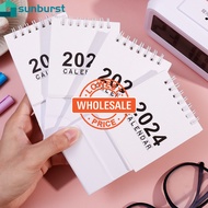 [Wholesale] 2024 Coil Calendar - School Office Supplies - Portable Memo Booklet - To Do List Daily Planner Agenda Organizer - Desk Writing Calendars - Cartoon DIY Desk Calendar