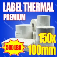 Kertas Label Thermal / Kertas Stiker Barcode Thermal Online Shop 100x150mm Waterproof Anti lentur Grosir Termurah