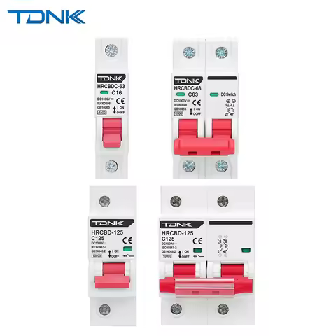 2P DC 1000V Solar Mini Circuit Breaker for PV System - Miniature Circuit Breaker DC MCB 6A-125A