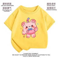 【花漾美物馆】 {现货/速发}蛋仔派对短袖t恤儿童衣服夏装卡通游戏周边女童上衣纯棉体恤Egg Boy Party Short sleeved T-shirt Children's Clothing S
