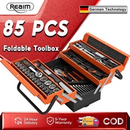 REAIM 85 PCS Toolbox SetFoldable Tool Box Heavy Duty Tools Storage 85件工具箱