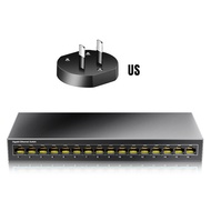 AMPCOM Network Switch 16 Ports Switch Ethernet 1000Mbps Gigabit High Performance Smart Switcher RJ45