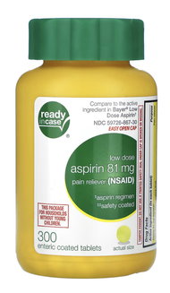 Aspirin 81 mg 300 Enteric Coated Tablets  [Preorder ~ Ship in 7 working days]