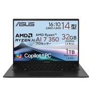 ASUS ノートパソコン Zenbook 14 OLED UM3406KA 14インチ AMD Ryzen AI 7 350 メモリ32GB SSD 1TB Windows 11 Copilotキー搭