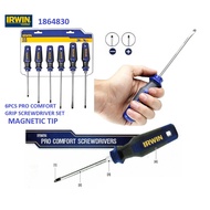 Irwin Tools 1864830 Pro Comfort Grip Screwdriver Set 6-pcs