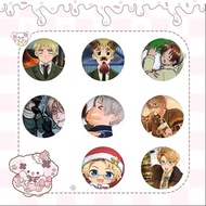 Cute-H-hetalia World Stars-S Funny Badges Tinplate Soft Button Pin Brooch Metal Badge Custom Jewelry