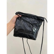 Chanel 22bag Chain Bag Chan24P Double C22ba mini minisoblack All Black Chain Bag 22bagmini Black Sam
