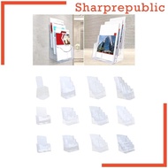 [Sharprepublic] Acrylic Brochure Holder Brochure Display Stand Gifts Document Paper Literature Holder Holder for Pamphlets Reception