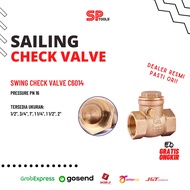 CHECK VALVE TABOK SWING VALVE/ SLEEP VALVE/ 2" 2 INCH BRASS CHECK VALVE/ SAILING C6014