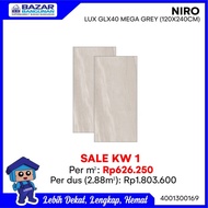 LE819 Niro - Granite Granit Lantai Dinding Lux Glx40 Mega Grey 120X240