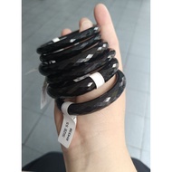 Black jade diamond cut bangle 55mm 56mm 57mm 58mm 59mm 59+mm 翡翠墨翠圈口55 56 57 58 59 59+ nocert