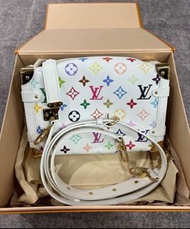 Lv 村上隆白三彩 side trunk