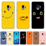 A37-Facial Makeup theme soft CPU Silicone Printing Anti-fall Back CoverIphone For Samsung Galaxy a6 2018/a8 2018/a8 2018 plus/j6 2018/s9