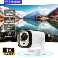 Magcubic HY310 Mini Projector Auto focus 4K Native 1080P 330ANSI Android11 5W Speaker Air Mouse Voic